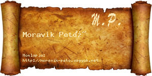 Moravik Pető névjegykártya